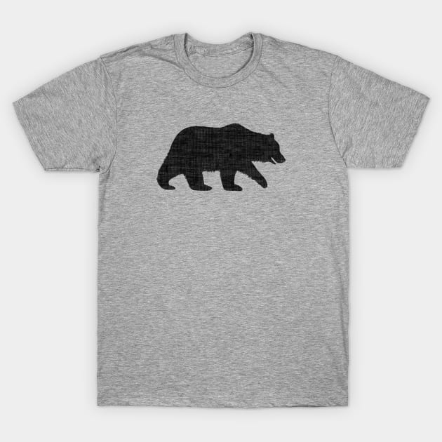 Grizzly Bear Silhouette(s) T-Shirt by Coffee Squirrel